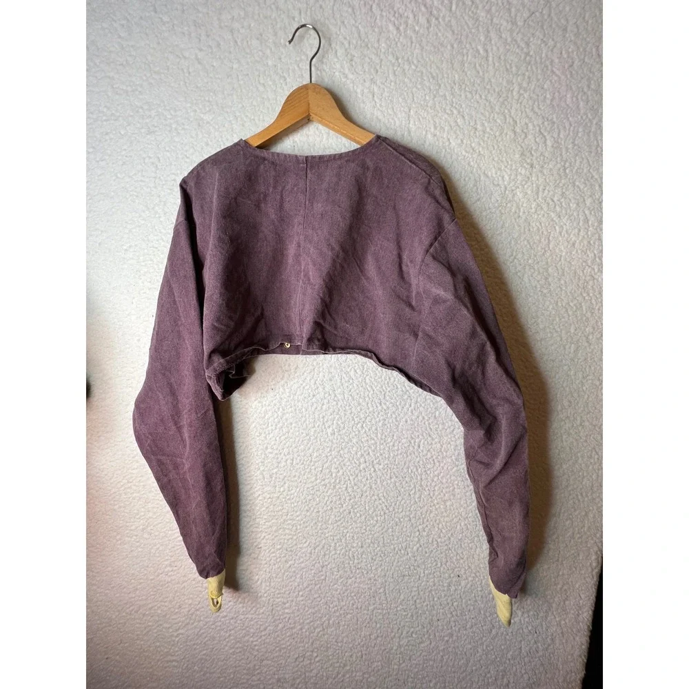 Tri-Star Glove Flame Resistant Shrug Bolero Ultra Crop Purple Snap Front 2XL